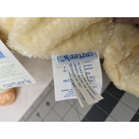 Carters Cuddle Pillow Yellow Dog Plush Emu Namae 24 Inch 2000 Stuffed Animal Toy - Picture 8 of 10